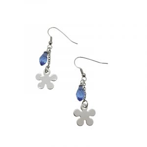 Fiorella kristall, örhängen turkos