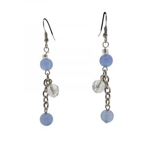 April örhänge med ljusblå stenar
