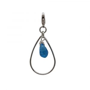 Daggdroppe, liten, turkos kristall