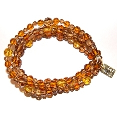 Elastiskt armband guld/topas