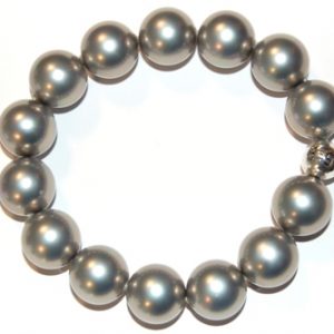Armband pärlemorkulor grå