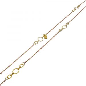 Pop - Halsband med ringar, guld och rosa
