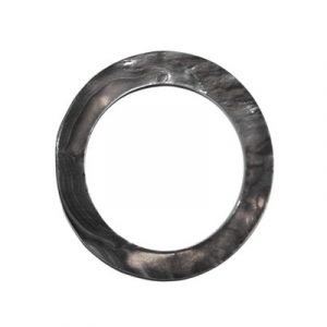 Snäckring 6 cm, grå