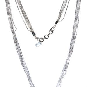 Kulkedja i 5 rader. 70 cm. silver