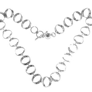 Twist kort halsband silver