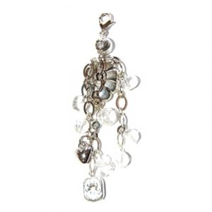 Skimmer hänge, transparent / silver